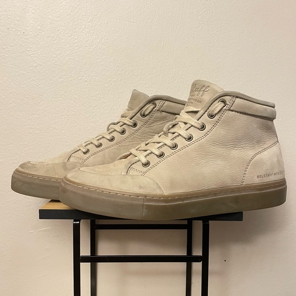 Belstaff Other - Belstaff "Forber" Light Tan High-Top Leather Sneakers – Size 9.5 GUC